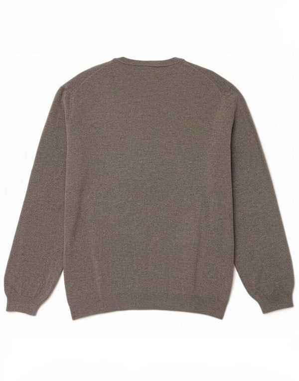 Suéter masculino Timberland com gola redonda 3XL lã merino manchada cinza