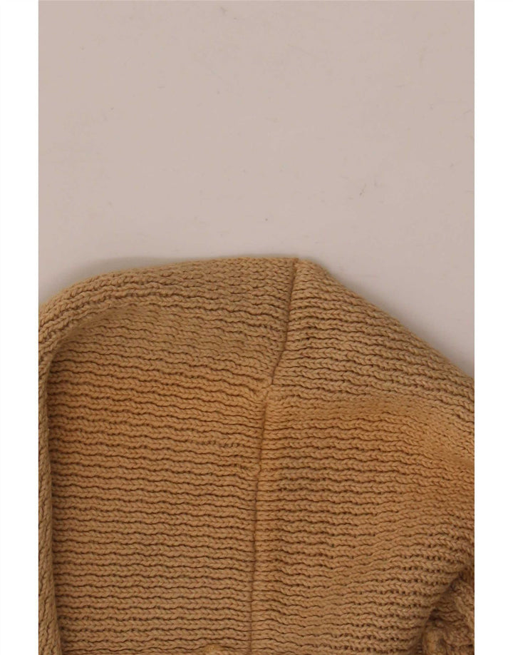 Suéter cardigã masculino Massimo Dutti algodão bege médio
