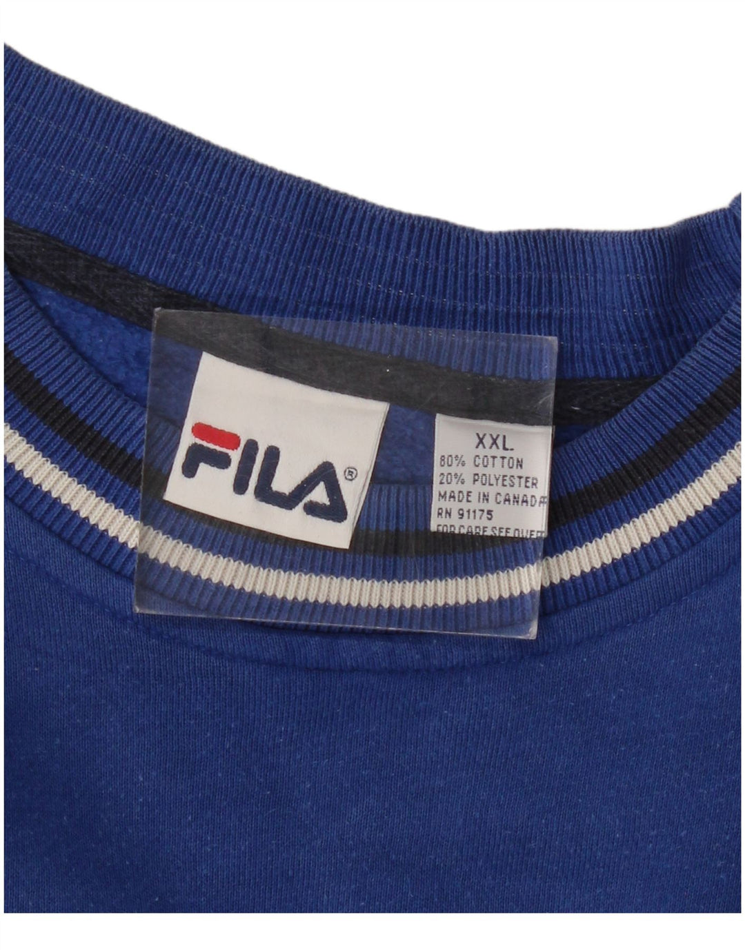 FILA moletom gráfico masculino jumper 2XL algodão azul