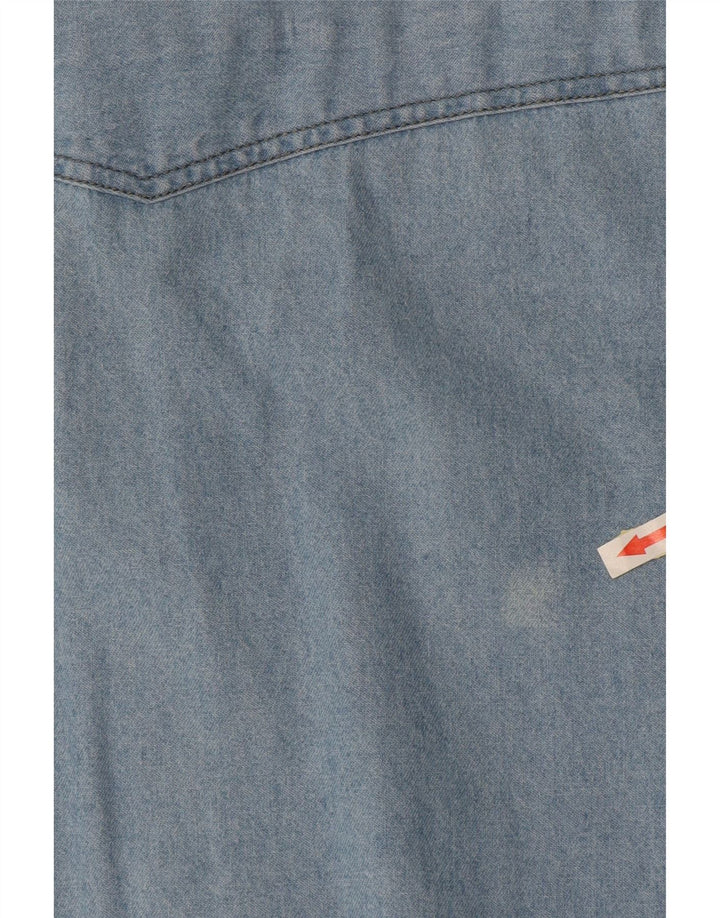 Camisa jeans masculina de manga curta ARIZONA grande azul