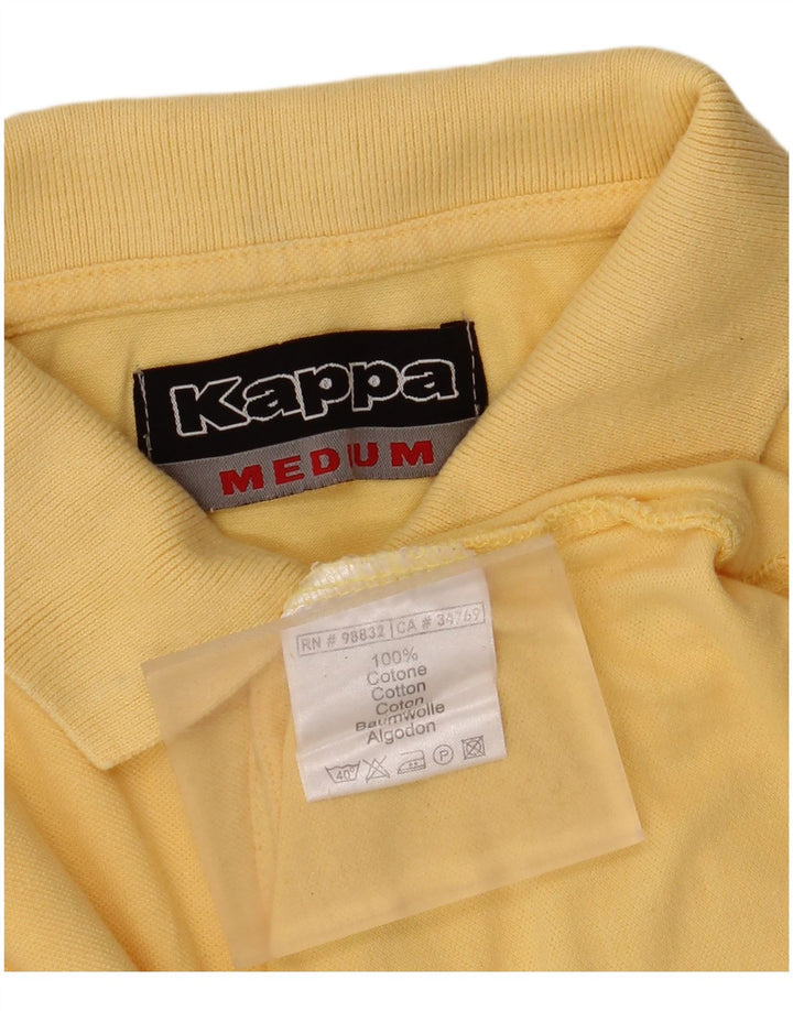 Camisa polo masculina Kappa algodão amarelo médio