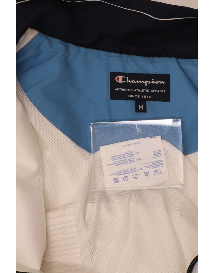 Champion Mens Treino Top Jaqueta Médio Poliéster Branco