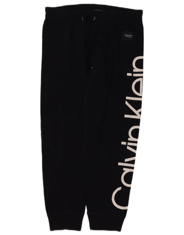 Calça esportiva feminina CALVIN KLEIN com estampa gráfica e jogging UK 14 médio preto