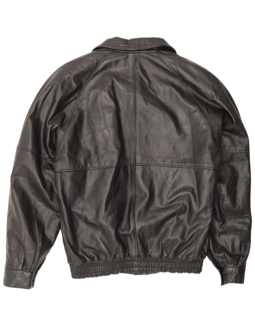 Jaqueta de couro masculina vintage IT 50 grande preta