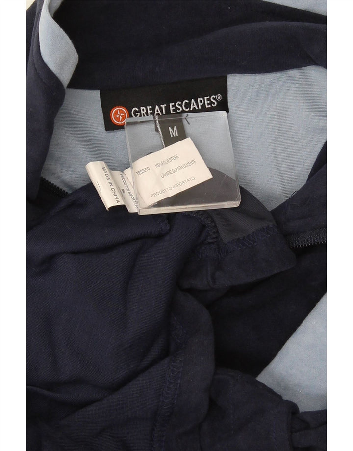 Jaqueta masculina de agasalho de veludo Great Escapes com bloco colorido médio azul marinho