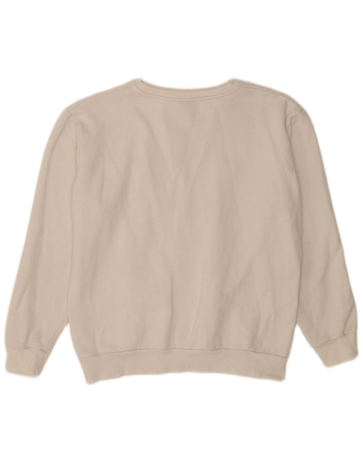 Zara moletom feminino com ajuste regular gráfico grande branco