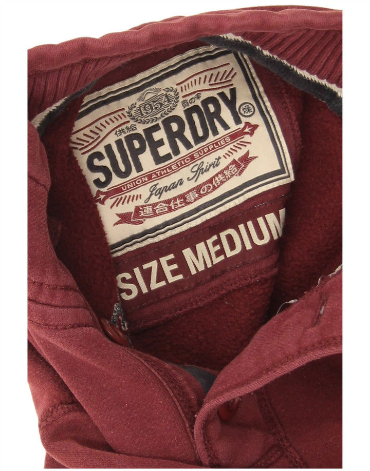 Suéter masculino Superdry com gola redonda e algodão médio Borgonha