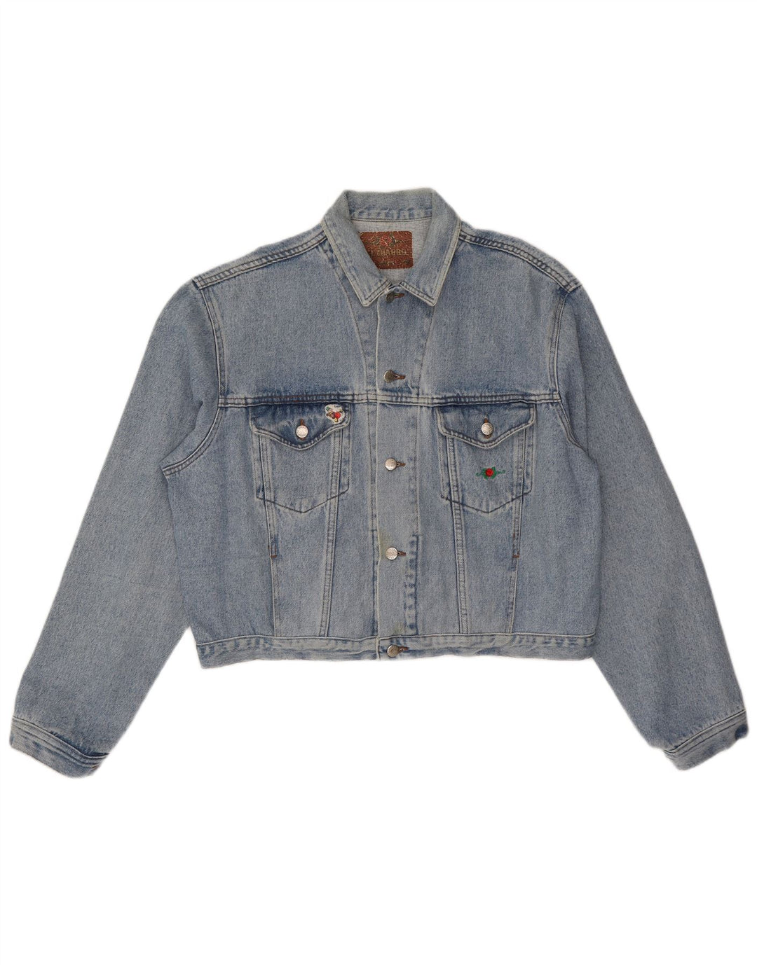 Jaqueta jeans feminina El Charro de grandes dimensões Reino Unido 18 XL azul algodão