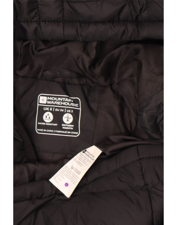 Jaqueta acolchoada com capuz feminina Mountain Warehouse UK 6 XS poliéster preto