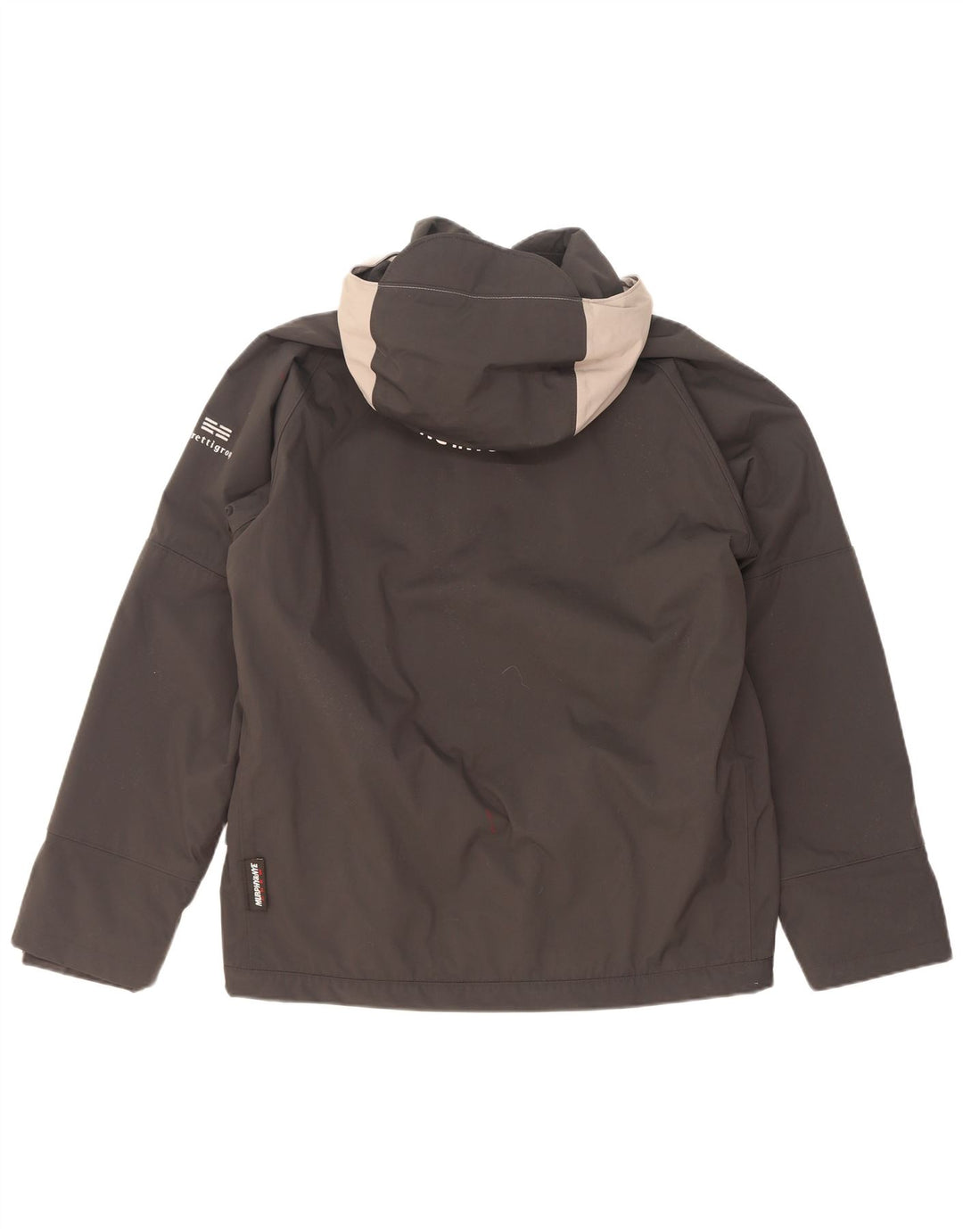Jaqueta corta-vento masculina Murphy & Nye com ajuste solto gráfico Reino Unido 36 pequena preta