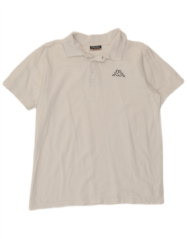 Camisa polo masculina Kappa médio algodão branco