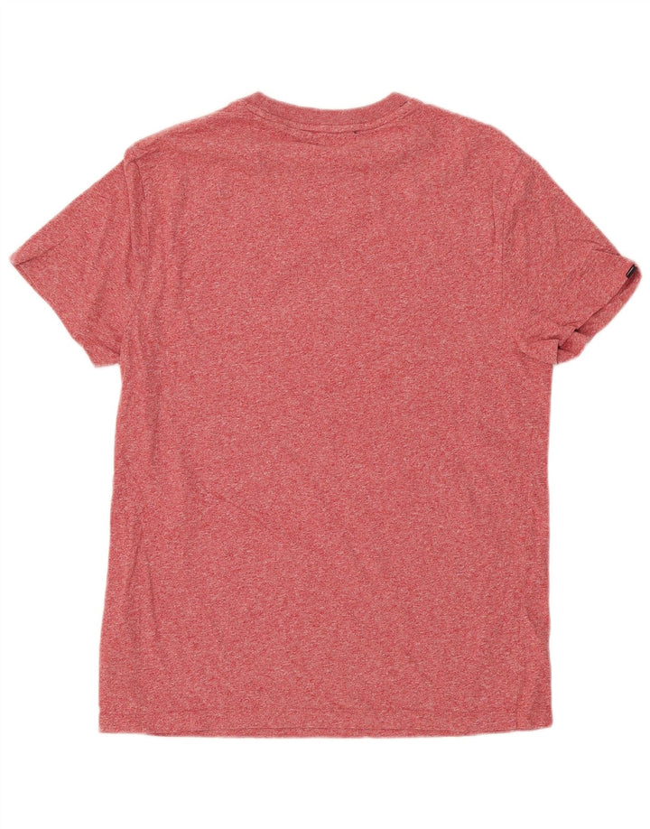 Camiseta masculina Superdry Top XL algodão manchado vermelho