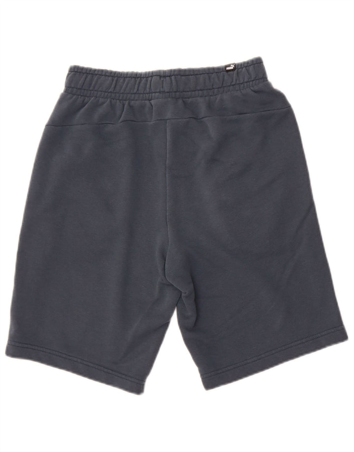 Shorts esportivos masculinos Puma pequenos algodão azul marinho