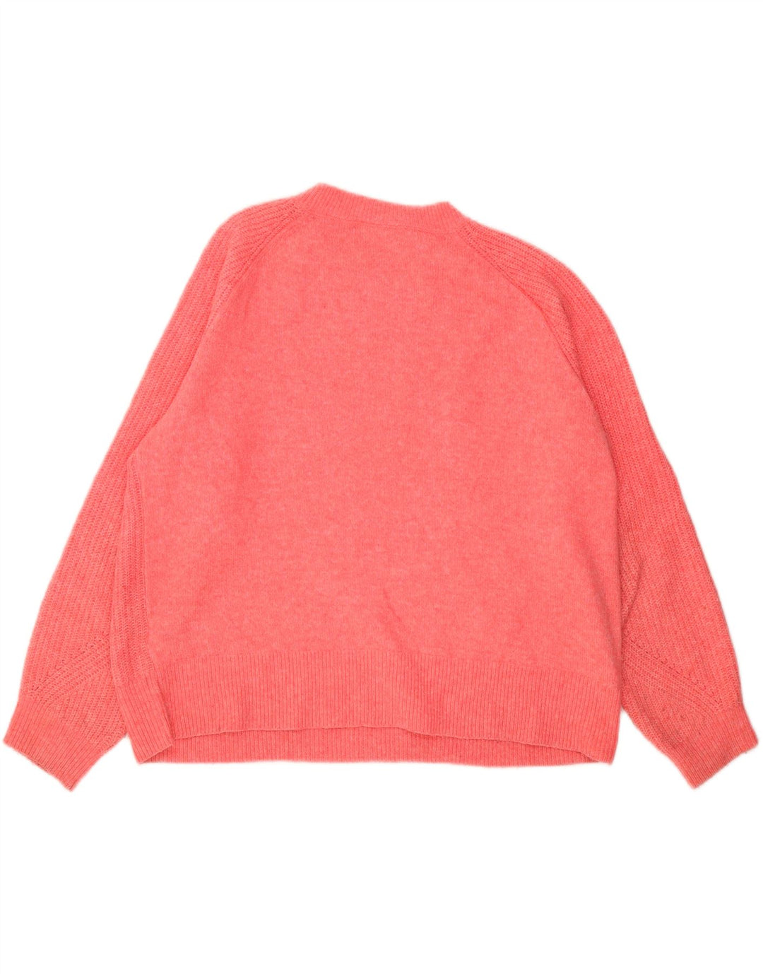 Suéter feminino Marks & Spencer grande com gola redonda Reino Unido 16 grande rosa