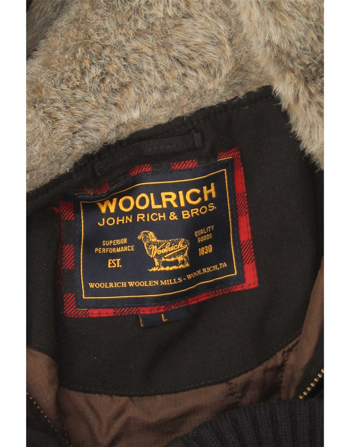 Jaqueta bomber acolchoada masculina Woolrich UK 40 grande poliamida preta