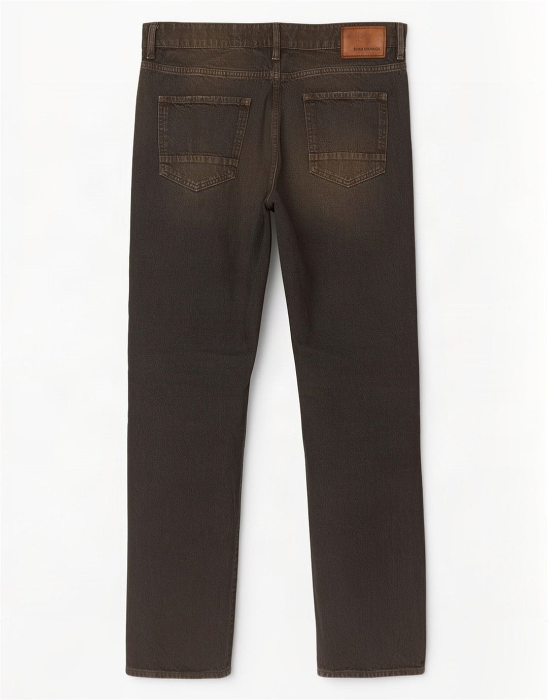 Hugo Boss Mens Straight Jeans W34 L34 Algodão Preto