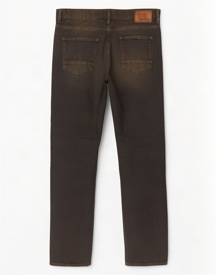 Hugo Boss Mens Straight Jeans W34 L34 Algodão Preto