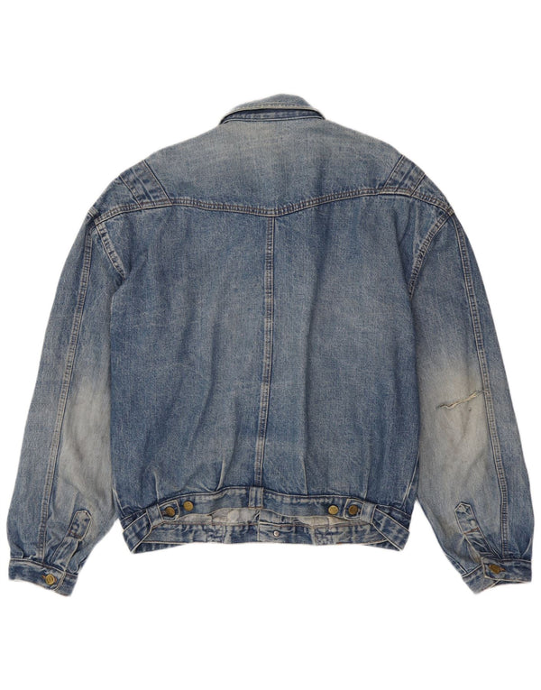 Jaqueta jeans masculina vintage UK 42 XL azul