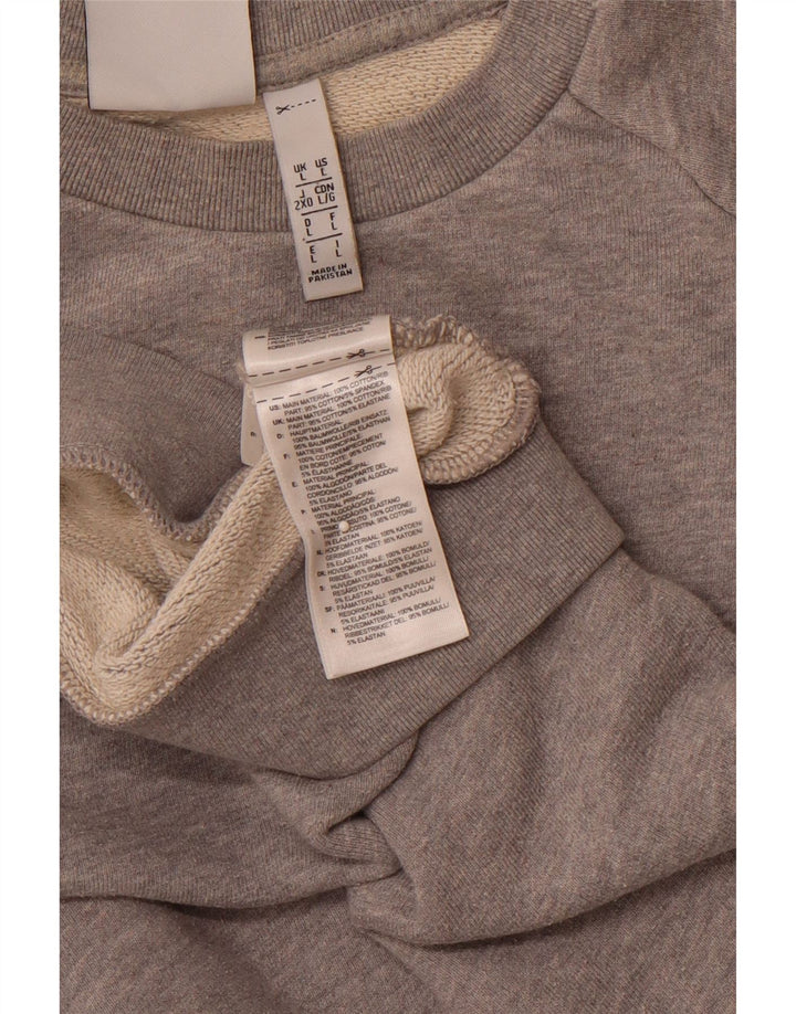 ADIDAS Mens Graphic Sweatshirt Jumper Grande Algodão Cinzento