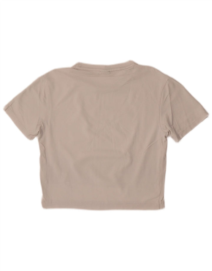 Puma Camiseta Feminina Crop Top UK 12 Médio Algodão Branco