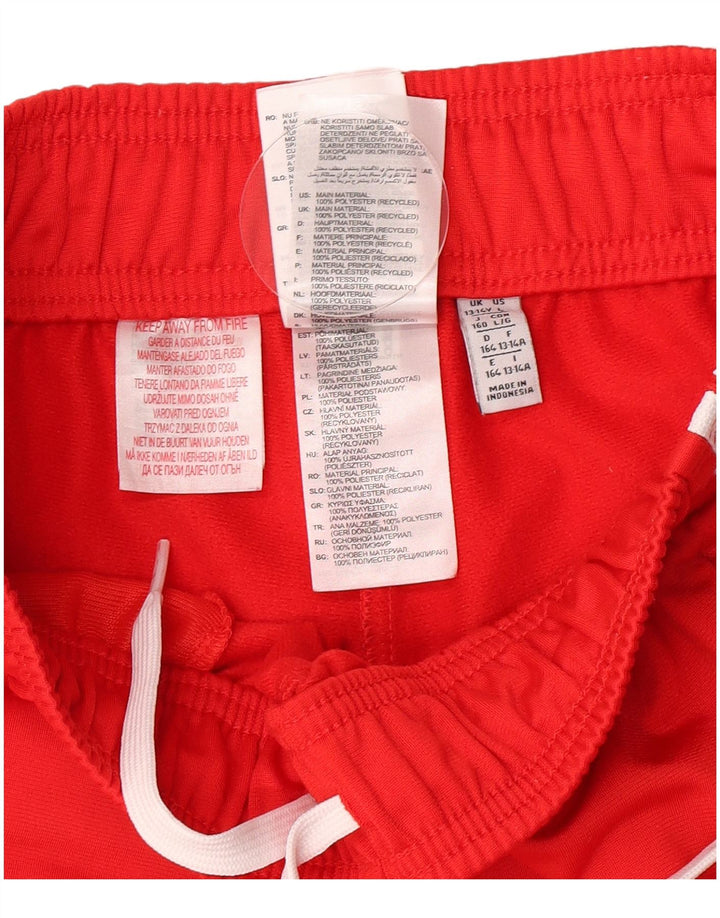 Adidas meninos calças de treino joggers 13-14 anos poliéster vermelho
