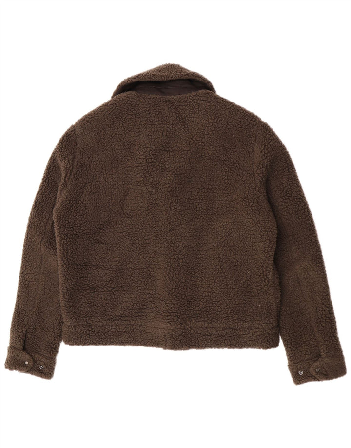 Jaqueta bomber masculina de lã All Saints UK 42 XL marrom acrílico