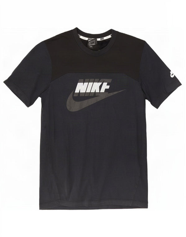 Camiseta Nike masculina gráfica top pequeno algodão preto