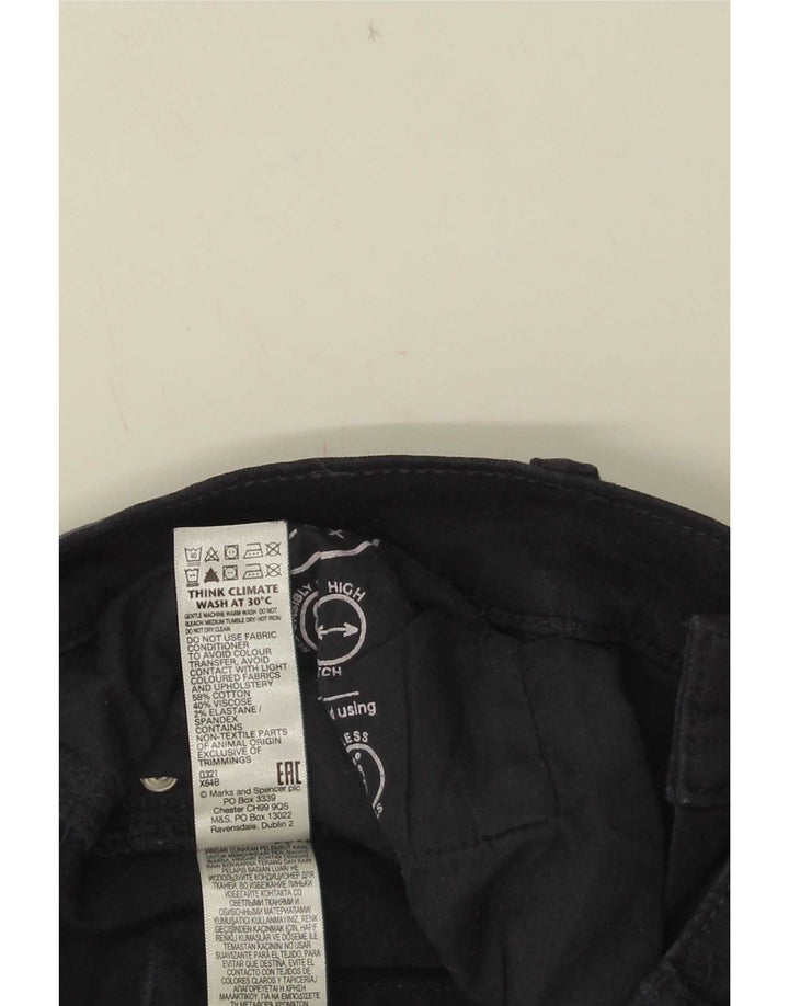 Jeans justos femininos Marks & Spencer W36 L29 algodão azul marinho