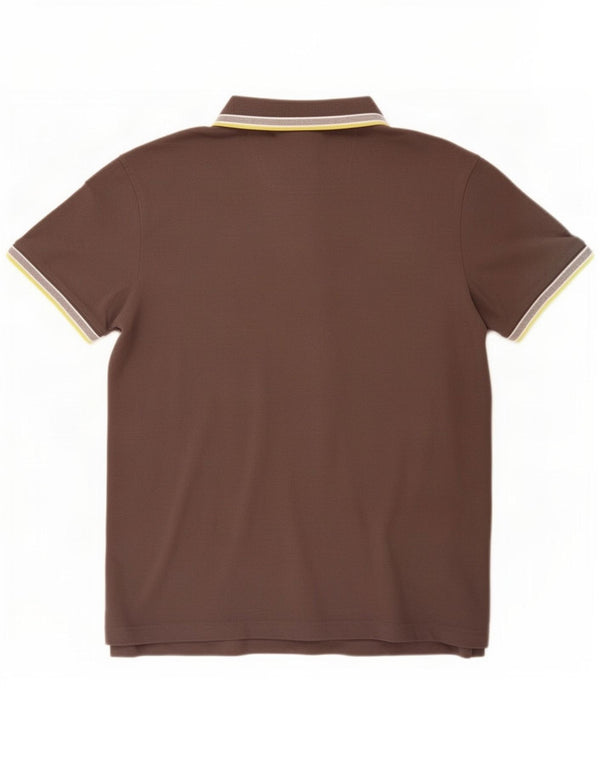 Camisa polo masculina Hugo Boss XL algodão listrado cinza