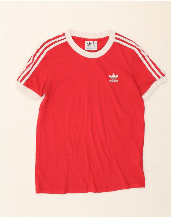Camiseta Adidas Regular Fit Feminina Top UK 12 Médio Algodão Rosa