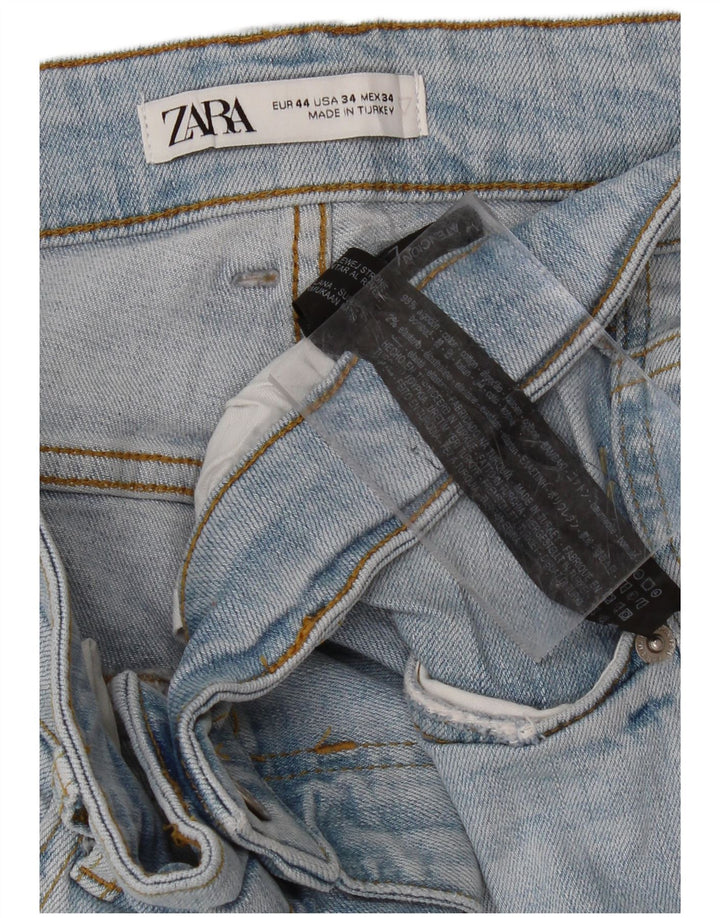 ZARA Mens Slim Jeans EU 44 Grande W34 L26 Azul Algodão