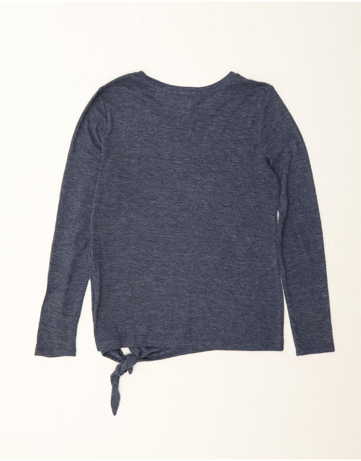 Manga longa superior superdimensionada feminina da Gap UK 10 poliéster azul marinho pequeno