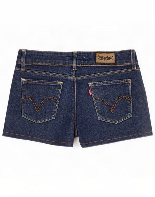 Levi's Womens 571 Slim Fit Denim Shorts Médio W30 Azul Marinho Algodão
