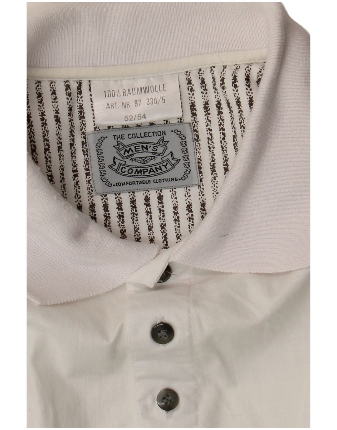 Pulôver masculino vintage de manga curta IT 52/54 listrado branco grande