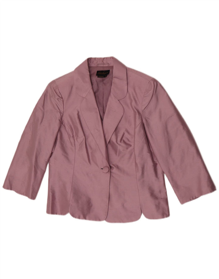 Luisa Spagnoli jaqueta blazer feminina manga 3/4 1 botão IT 48 XL roxo
