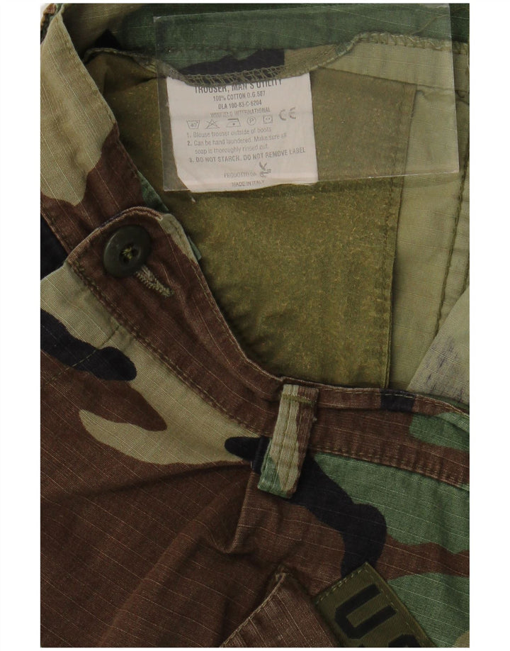 Shorts casuais masculinos VINTAGE W38 XL cáqui camuflado algodão