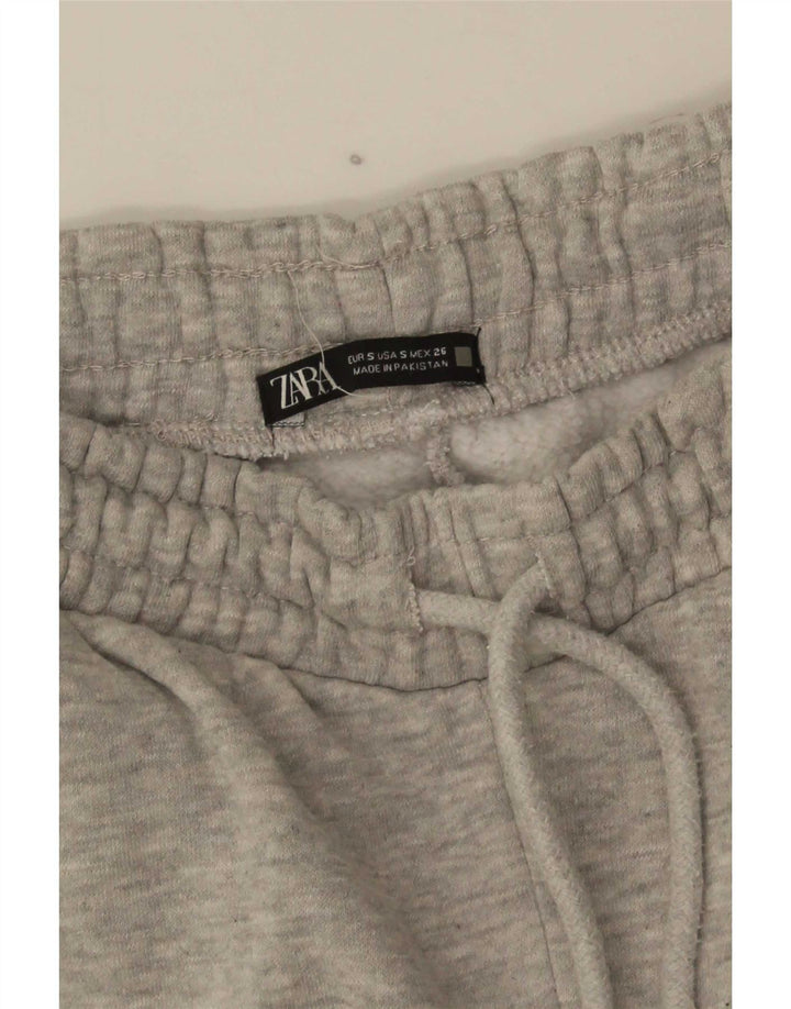Zara Calça feminina de treino joggers pequena cinza manchada