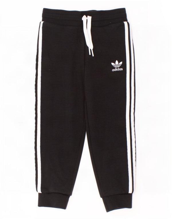 Adidas meninos calças de treino joggers 2-3 anos algodão preto