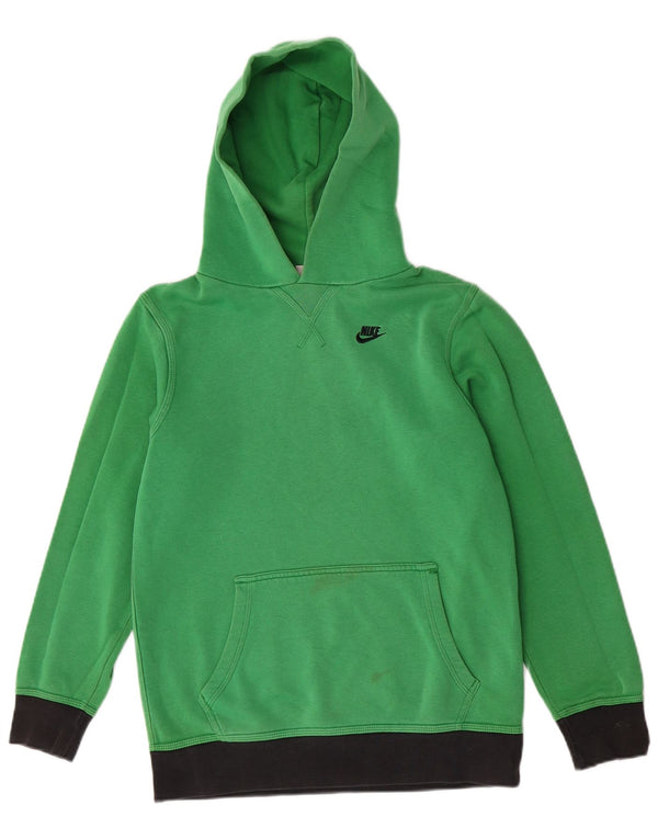 Jumper com capuz Nike Boys 12-13 anos grande algodão verde