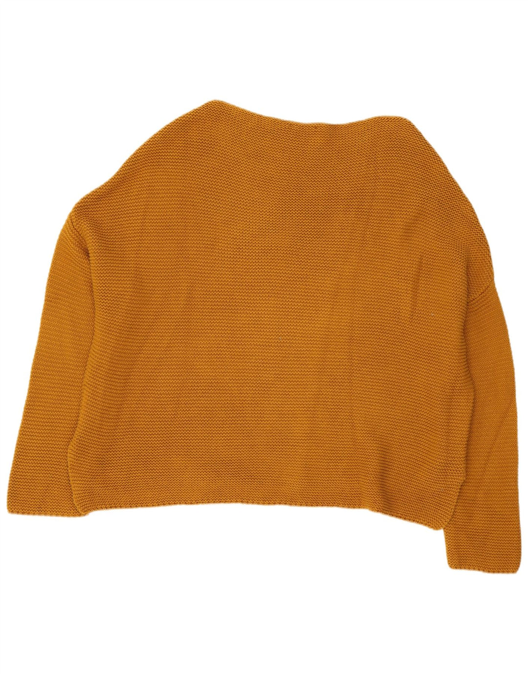 Zara Suéter feminino oversized com gola canoa Reino Unido 14 médio amarelo
