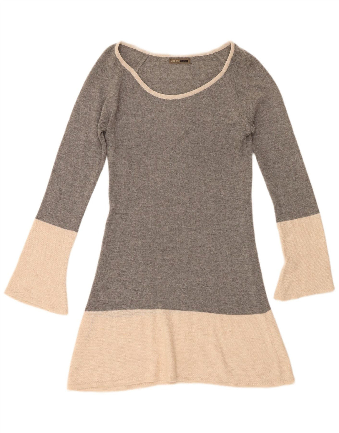 Cesare Paciotti 4US Vestido jumper feminino IT 42 Bloco de cores cinza médio