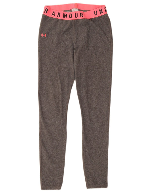 Under Armour Womens Graphic Leggings UK 4 XS Cinza Colorblock