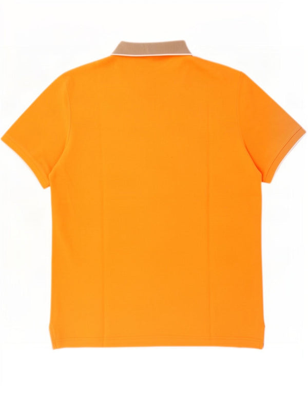Camisa polo masculina Conte of Florence 2XL laranja bloco colorido
