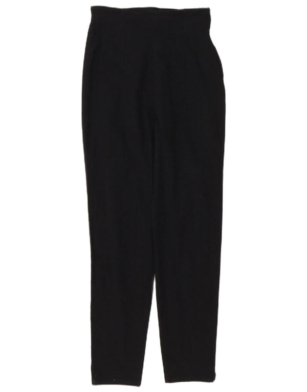Calça feminina Kookai cintura alta justa W28 L28 algodão manchado preto