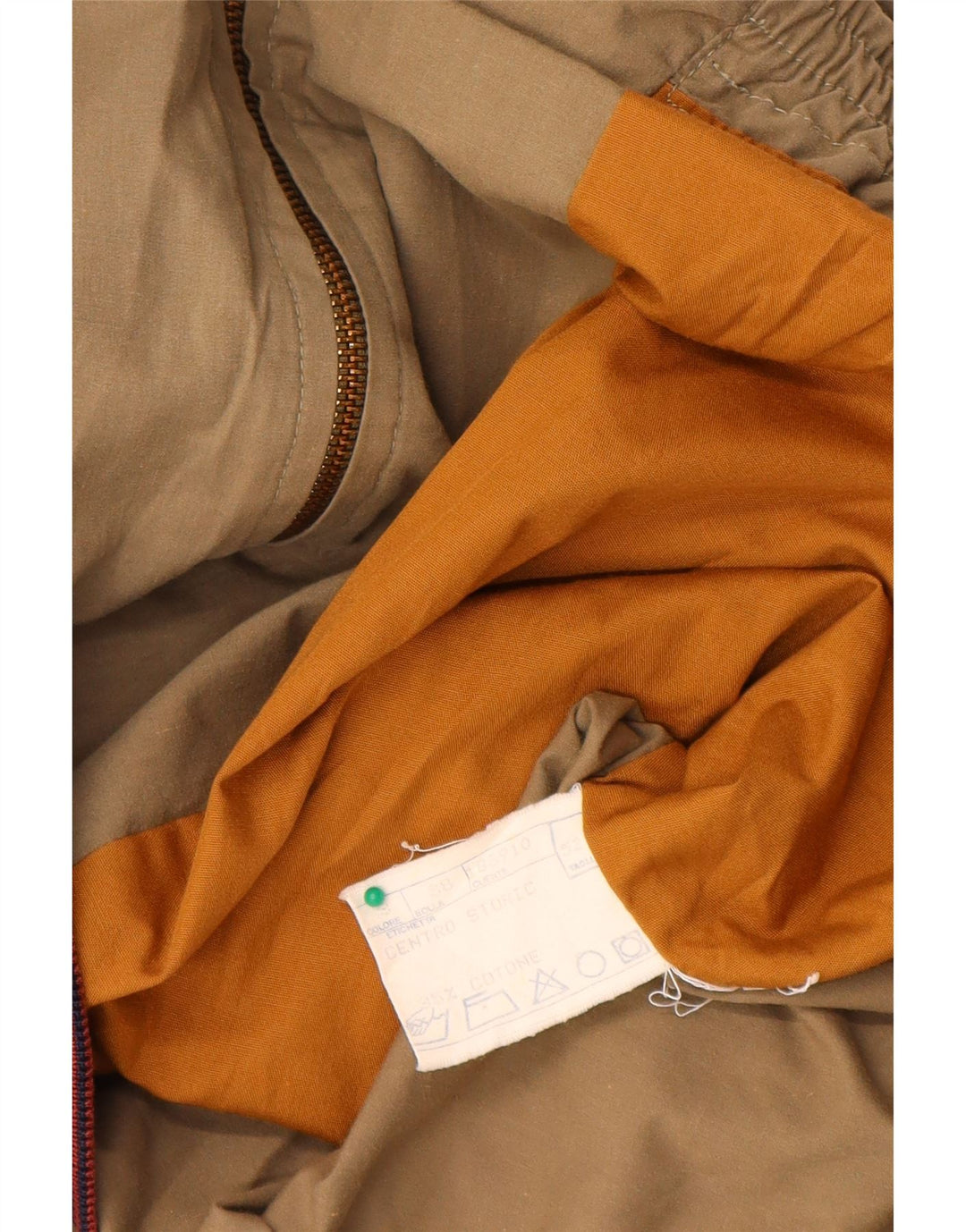 Jaqueta bomber masculina vintage IT 52 XL algodão bege