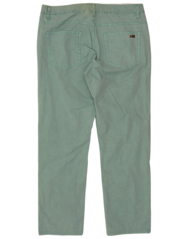 Calça masculina reta casual Napapijri W34 L31 algodão verde