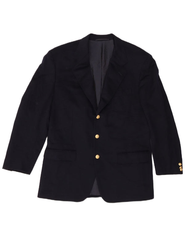 Jaqueta Blazer Cantarelli Masculina com 3 Botões IT 52 XL Azul Marinho Lã