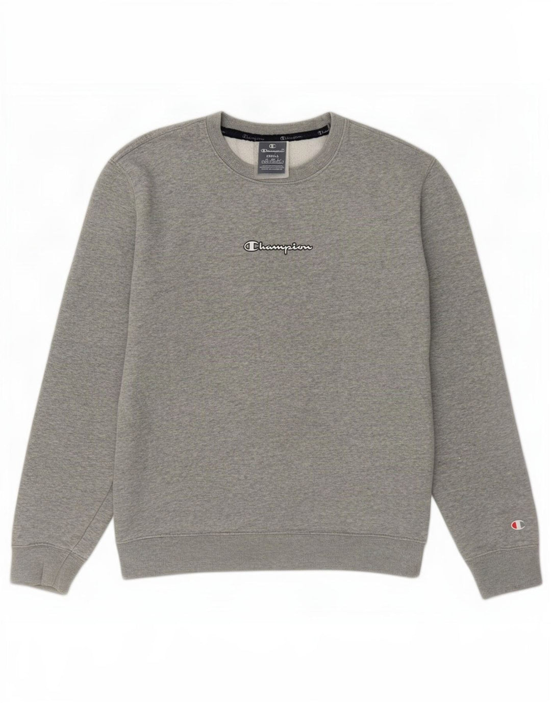 Champion moletom masculino jumper pequeno algodão manchado cinza