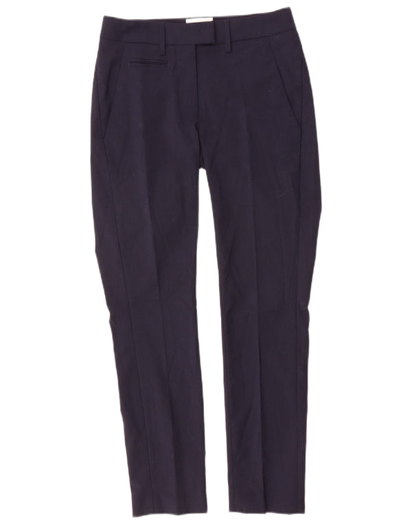 Calça feminina Dondup Slim Suit W25 L27 azul marinho poliéster