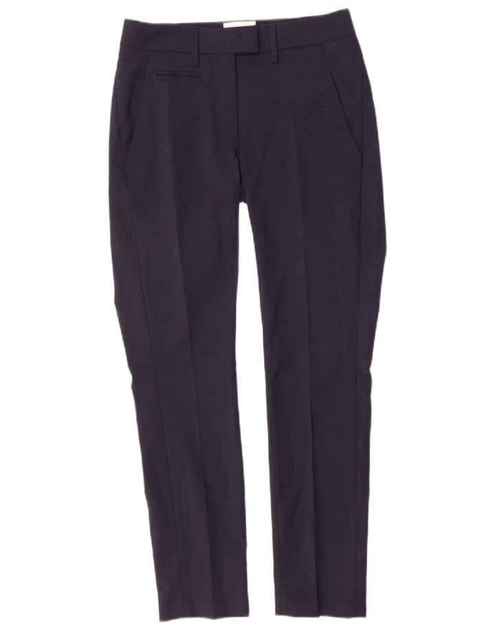 Calça feminina Dondup Slim Suit W25 L27 azul marinho poliéster